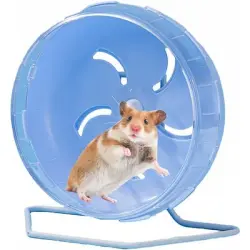 ZooVenture Rueda de ejercicio silenciosa para animales pequeños - Azul