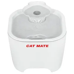 Bebedero fuente Cat Mate Concha de Pet Mate - 3 litros - blanca