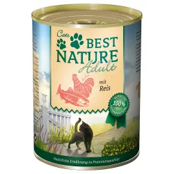 Best Nature Adult 6 x 400 g comida húmeda para gatos - Salmón, pollo y arroz