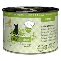 catz finefood Ragout 6 x 190 g - Nº 605 Salmón y pato salvaje