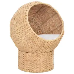 Cesta de hierba marina para gatos color Marrón