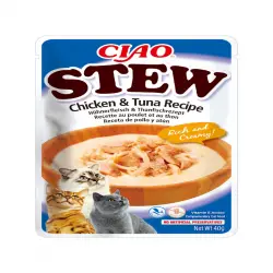 Churu Stew Estofado de Pollo y Atún sobre para gatos – Multipack 12