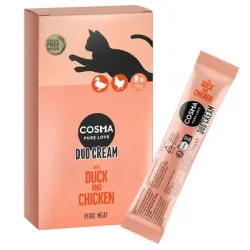 Cosma DUO Cream 8 x 14 g snacks para gatos - Pato y pollo