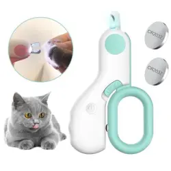 HausPets Cortaúñas LED para perros, gatos, conejos y pájaros - Azul