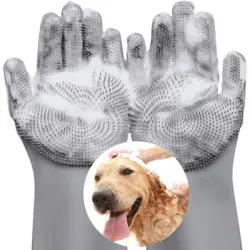 Pawffee Guante de silicona con masaje para el aseo de gatos y perros - 1 pieza