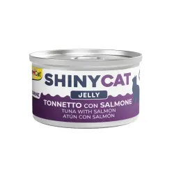 GimCat Shiny Cat Atún y Salmón en gelatina lata para gatos 70 g