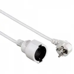 Hama Cable de Alimentación Alargador Schuko 2m Blanco
