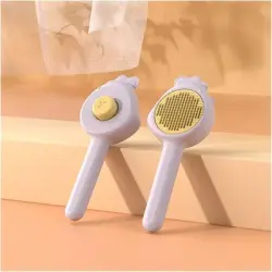 HausPets Peine de acero inoxidable para eliminar el pelo de gato solo clic - Artículo 1