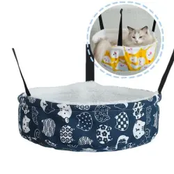 IntiMeg Hamaca ajustable para gatos - Azul