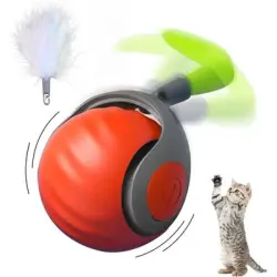 Pawffee Bola interactiva para gatos: juguete eléctrico giratorio recargable - 1 pieza