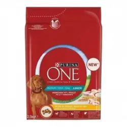 Purina One Medium Maxi Junior - Nuggets De Pollo Con Arroz - Para Cachorros - 2.5 Kg