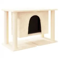 Rascador Para Gatos Con Postes De Sisal Color Crema 50 Cm Vidaxl