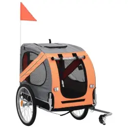 Remolque de bicicleta para mascotas color Marrón