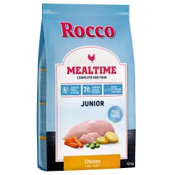 Rocco Mealtime 12 kg pienso en oferta: 10 + 2 kg ¡gratis! - Junior pollo