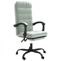 VidaXL Beler Silla de Oficina Reclinable con Acolchado Verde Claro