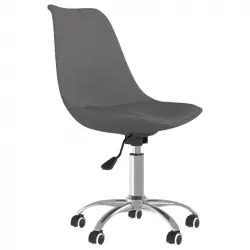 VidaXL Via Silla de Oficina con Altura Regulable Gris Oscuro