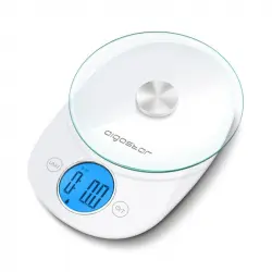 Aigostar Otis Báscula Digital de Cocina 5Kg Máx Blanca