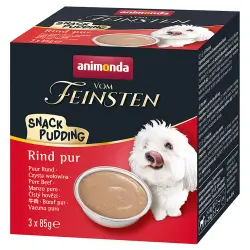 Animonda Vom Feinsten Adult Snack Pudding - Puro vacuno (3 x 85 g)