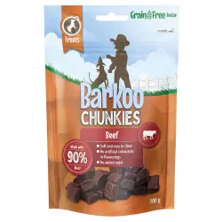 Barkoo Chunkies dados de carne para perros - Pack % - Vacuno - 6 x 100 g