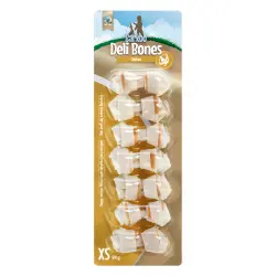 Barkoo Deli Bones Chicken huesos con nudos para perros - XS, 7 uds. de 5 cm (84 g)