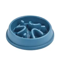 IntiMeg Comedero para mascotas de alimentación lenta - azul