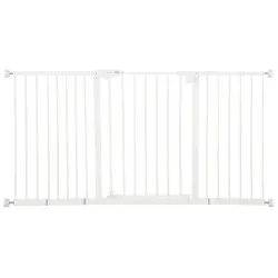 PawHut Barrera de Seguridad Blanco para mascotas - 100x2x77 cm