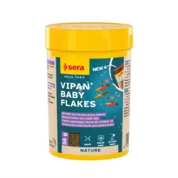 Sera Vipan Baby Flakes Alimento de Cría para Peces en Copos Nature, 56 gr