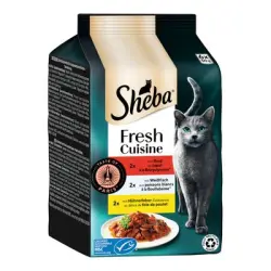 Sheba Fresh Cuisine Taste of Paris - 6 x 50 g - Vacuno, pescado blanco e hígado de pollo
