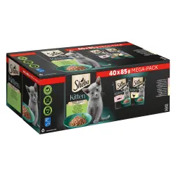 Sheba Kitten Varieties en bolsitas 40 x 85 g - Variedad fina en salsa (salmón, pollo)