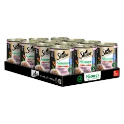 Sheba Nature's Collection 12 x 400 g - Salmón con guarnición de boniato y judías verdes en salsa