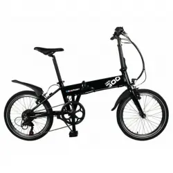 Blaupunkt Carl 300 Bicicleta Eléctrica Plegable con Ciclo Computador LCD Negro Brillante