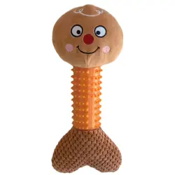 Bubimex Peluche con mordedor de navidad grande con forma de Galleta - 33 cm