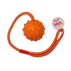 Colti Pelota de Caucho con Cuerda  para Perros, 6 x 30 cm
