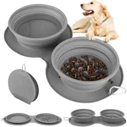 FurryFusion Comedero retráctil de silicona para perros y gatos - Artículo 1