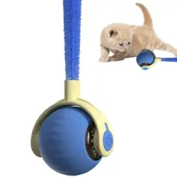 FurryFusion Pelota rodante de juguete para gatos - Azul