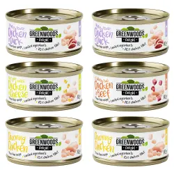 Greenwoods Delight con pollo 6 x 70 g - Pack de prueba mixto - Pack mixto: 4 variedades