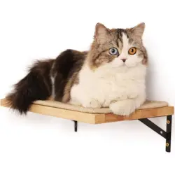 HausPets Estante Flotante Gato 39,7x25,4cm, Rascador Sisal, Hevea - 39,7x25,4cm