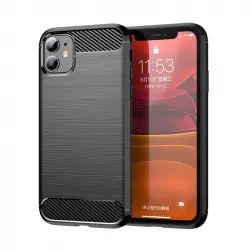 Max Power Digital Funda Fibra De Carbono Para Iphone 11 Antigolpes Silicona Negra