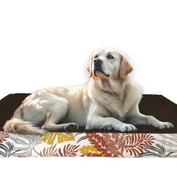MAXTIN Cama Lulu Marrón Estampada para perros - 110 x 75 x 10 cm