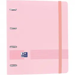 Oxford Live & Go EuropeanBinder Archivador Carpeblock con Recambio A4+ Rosa Pastel