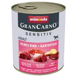 Animonda GranCarno Adult Sensitive 6 x 800 g - Puro vacuno y patatas