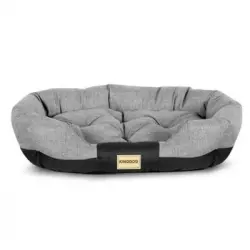 Cama Para Perro Cama Para Mascotas Ovalada Impermeable 115x95 Cm Color Gris Oscuro