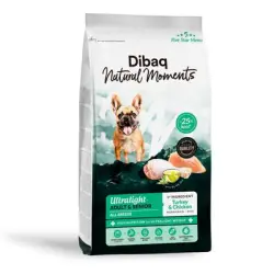 Dibaq Natural Moments Pienso Ultralight Pavo y Pollo para perros senior - 12 kg