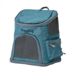 Freedog Mochila Transportín Makalu para Perros y Gatos Color Azul, 40 x 36 x 28 cm