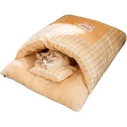 HausPets Saco dormir gatos/perros, nido acogedor cerrado, manta, 4535cm - Artículo 1