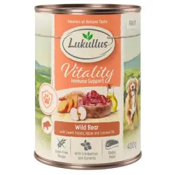 Lukullus Vitality 6 x 400 g comida húmeda en oferta: 5 + 1 ¡gratis! - Sistema inmunitario, con jabalí