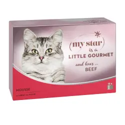 My Star Mousse Gourmet en latas 12 x 85 g para gatos - Vacuno y tomillo