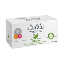 Smilla Veterinary Diet 8 x 100 g - Pack mixto - Urinary: Pavo + ternera