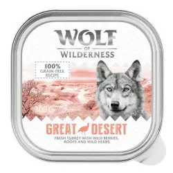 Wolf of Wilderness 6 x 300 g - Great Desert, con pavo