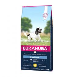 Pienso para perros adultos y senior medianos Eukanuba + 7 pollo 12 Kg